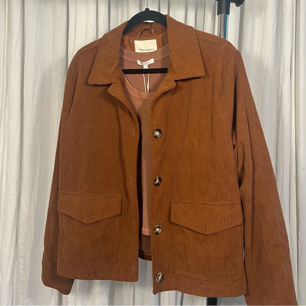 Chic Brown Corduroy Jacket